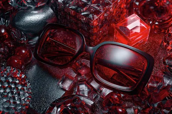 Editorial-style hyper-realistic image symbolizing multidisciplinarity with red accent #da291c